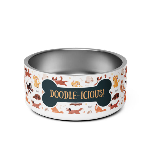 "Doodle-icious" large pet bowl
